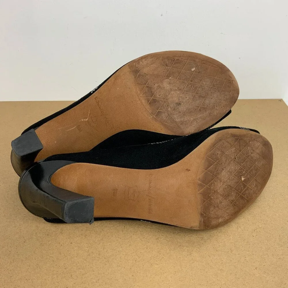 Donald J Pliner Elora Suede Brocade Mule in Black Sz 9M - Picture 11 of 16
